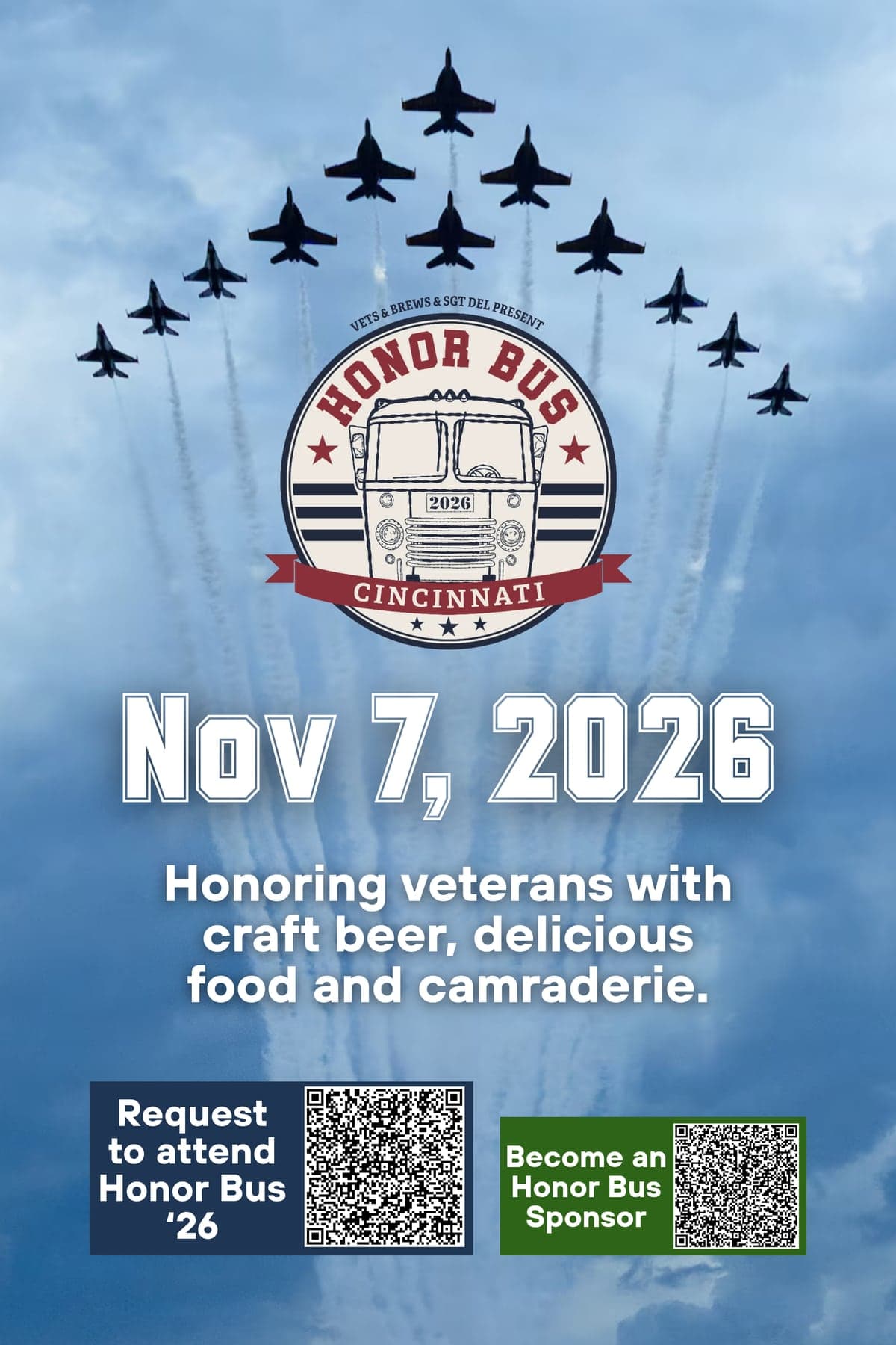 Vets & Brews Honor Bus, November 7, 2026: honoring veterans with craft beer, food and camaraderie